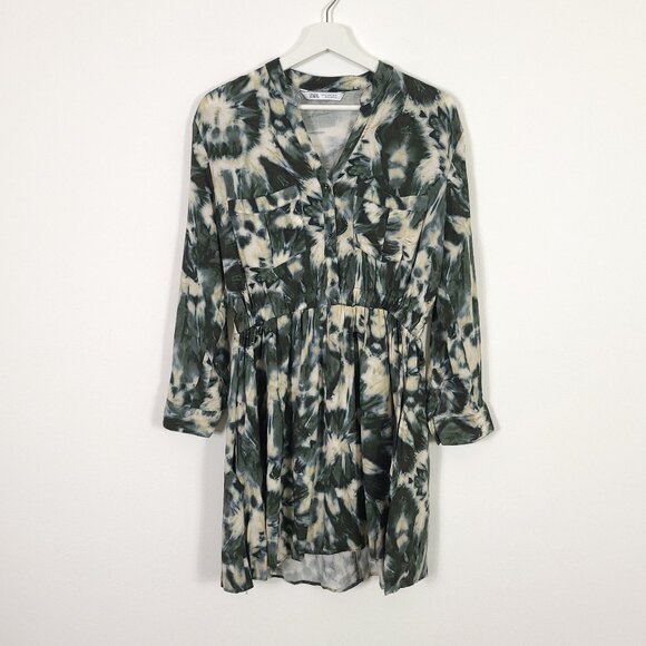 Zara Printed Mini Dress - Picture 1 of 9